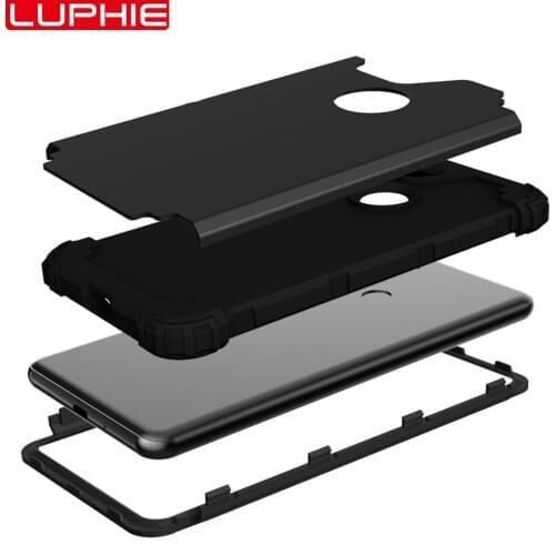 LUPHIE For Google Pixcel 3 XL/Pixel 3 Case Shockproof Protective Full-Body 3 in 1 Hybrid Hard PC & Soft Silicone Heavy Duty Case