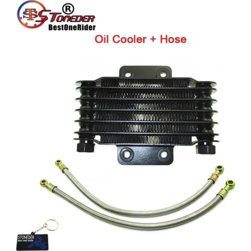 STONEDER Oil Cooler Radiator With 500mm Hose For Pit Dirt Bike ATV Quad Motorcycle