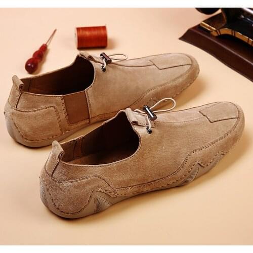 Leather man mens shoe fashion loafers on breathable sneakers for black sports flat leisure causal shoes 2020 Sneaker Casual hot