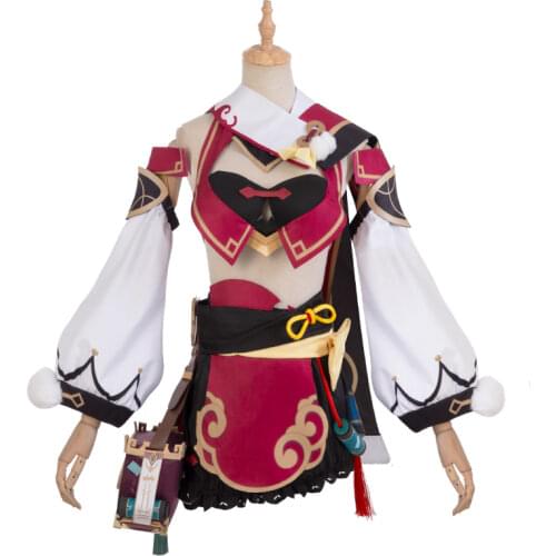 2021 New Arrive Genshin Impact Yanfei Cosplay Costume Women Sexy Cute Dress Skirt Halloween Dress Up Cosplay Anime Women