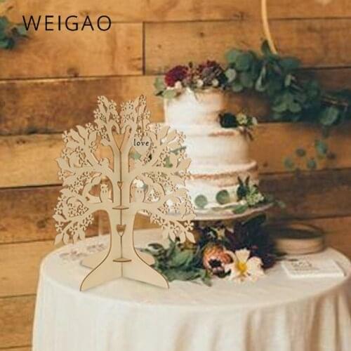 Personalized Wedding Guest Book Wishing Tree 3D Sign Wooden Heart Pendant Party Decoration Wedding Gifts Art Keepsake Home Decor