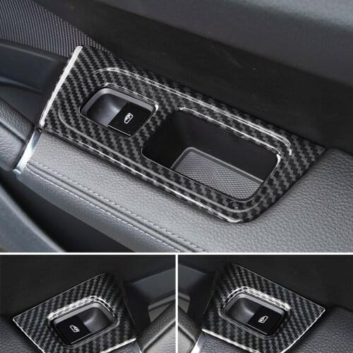 Only Fit For European Car Model) Left Hand Drive Window Lift Switch Button Cover Trim ABS 4pcs For Porsche Cayenne 2018 2019