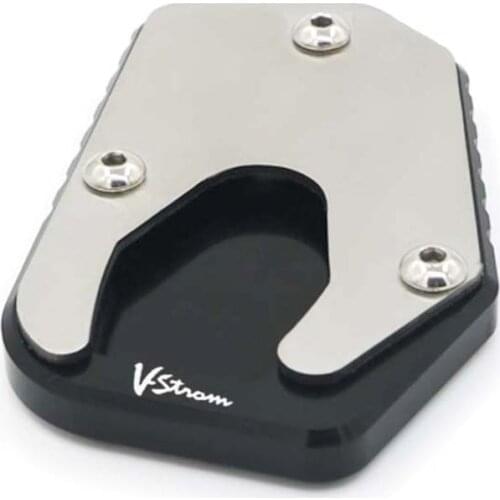 Stand Extension Support Plate For SUZUKI V-Strom DL1000 14-2018 VStrom DL 1000 Side enlarger pad CNC Logo Motorcycle Accessories