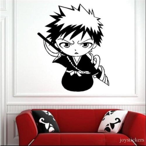 Decal Removable Home Decor Vinyl Decal Cartoon Q Style Bleach Outline Sketch Baby Room Anime Wall Sticker Wall Paper joy1028