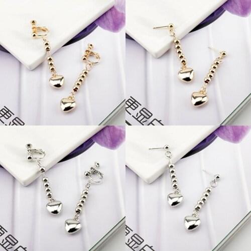 New Trendy Cosplay Anime Hunter X Hunter Hisoka Beads Heart Pendant Earrings Eardrop Dangler For Women Men Fans Jewelry Gift