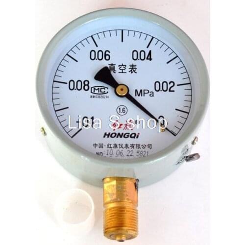 Vacuum Gauge Air Pressure Gauge Universal Gauge M20*1.5 150mm Z-150 Dia -0.1-0Mpa
