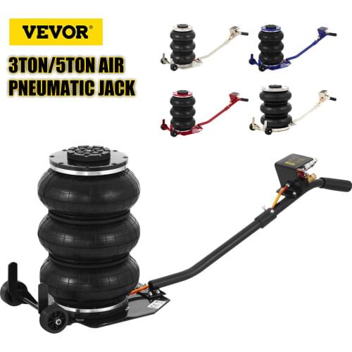 VEVOR 3 / 5 Ton Car Pneumatic Jack Triple Bag Air Jack Fast Lifting Height 16 inch / 40cm for Car Truck Van SUV ORV Repair Tool