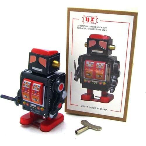 Vintage Children Toys Tin Robots Wind up Toys Home Collection Retro Craft Robot Tin toy