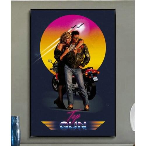 W390 Silk Fabric Poster Wall Art Decor TOP GUN Movie Fashion Decoration Bright Christmas Gift