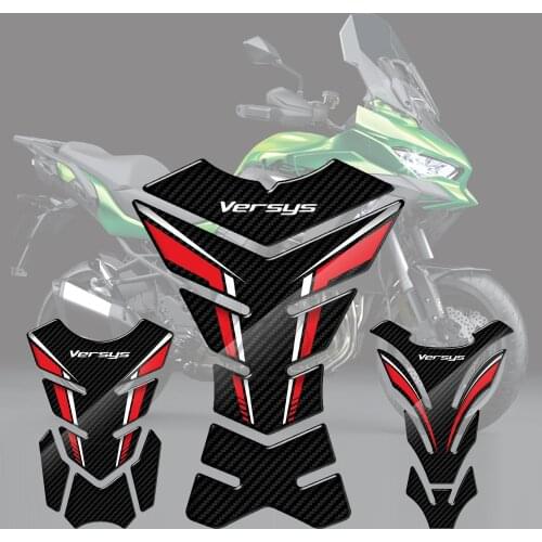 For Kawasaki Versys 650 1000 X300 Versys-X 3D Carbon-look Motorcycle Tank Pad Protector Sticker