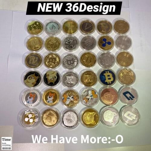 Glod Btcoin Coin/Ethereum/LumenStellar/Ripple Coin Metal Collectible Cardano Commemorative BTC Crypto Coins Home Decor