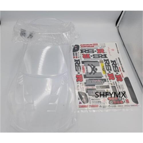 1/10 TOYOTA Supra 2000 Clear Body + Decorative Decals Sticker + Rear Wing Kits For Remote Control Toys Truck Model Diy Parts