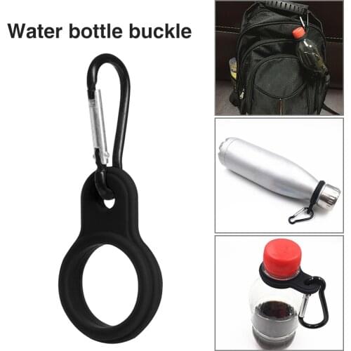 2pcs Silicone Outdoor Sports Kettle Buckle Hook Climbing Water Bottle Holder Carabiner Camping Hiking Tools
