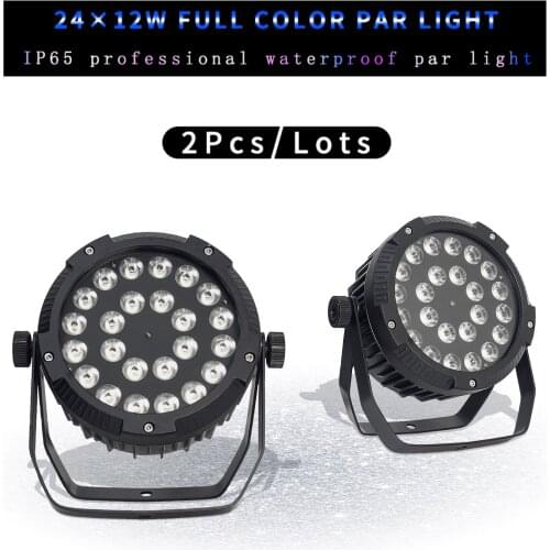 2Pcs/lots Outdoor Waterproof Led Par Light 24x12W RGBW 4in1 Or 24*18W 6in1 LED Par With DMX512 IP65 Waterproof Staining Light