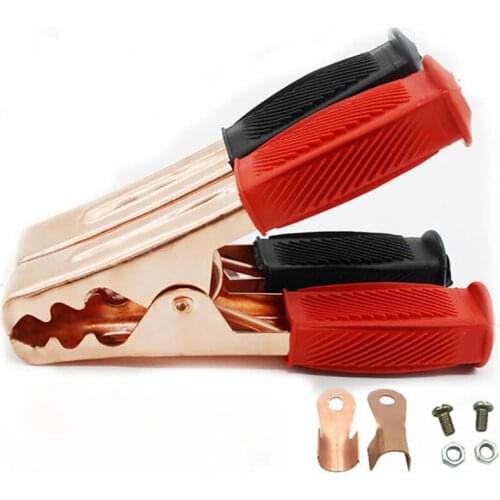 2Pcs/set Copper Alligator Clips Car Battery Clip Connector Charger Clamp Power Connection Firewire Terminals Alligator Clamps