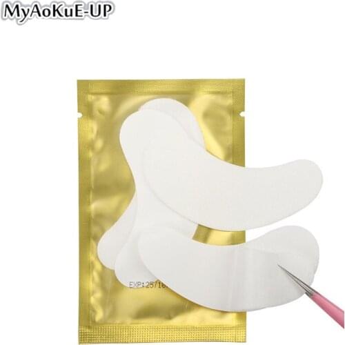 200 pairs Hydrogel Under eye patches Eyelash extension paper sticker pad korean Collagen Black Mask gel Eye Patch makeup tools