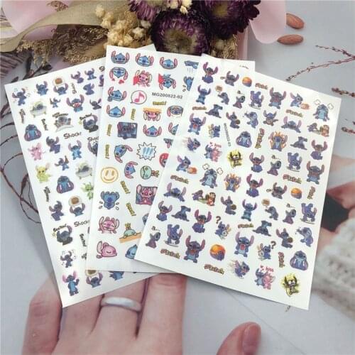 Japanese Style 3D DIY Fashion Hot Selling Dry Light Glue Traceless Nail Sticker Carton Animals Fingernail Decals Women Tips Art