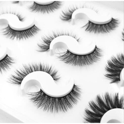 8/9/10/20 Pairs Faux Mink Hair False Eyelashes Natural Long Full Volume Fluffy Wispies Lashes Handmade Eyelashes Extension Tools