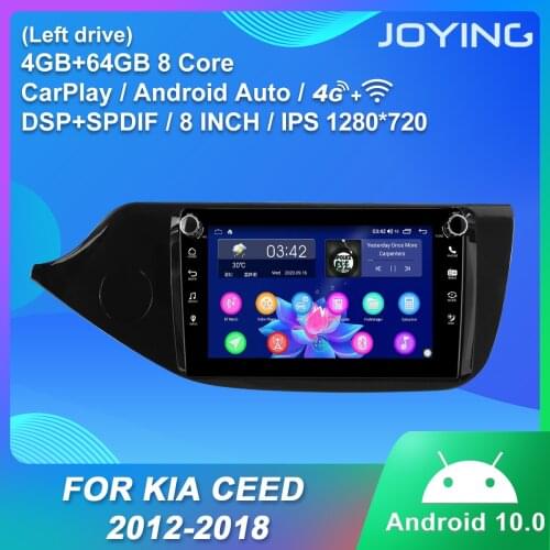 Android 10.0 head unit GPS Navigation head unit Octa Core 4GB RAM&64GB ROM 8"tape recoder no DVD player for Kia Ceed 2012-2018