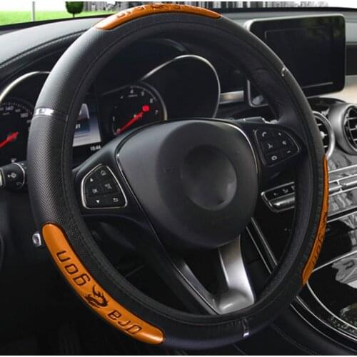 Car Steering Wheel Covers 100% Brand New Reflective Faux Leather Elastic China Dragon Design Auto Steering Wheel Protector