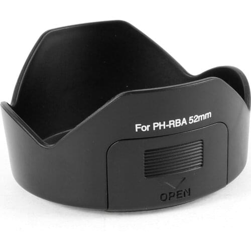 Black PH-RBA 52mm Lens Hood for Pentax SMCP-DA 18-55mm F/3.5-5.6 AL