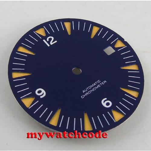 31mm black corgeut sterile dial luminous Watch Dial for 2824 2836 Movement D32