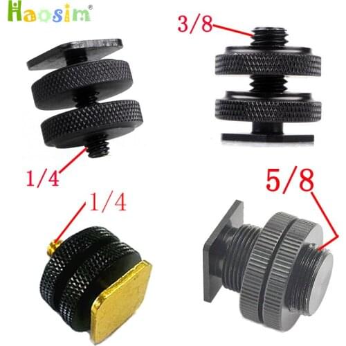 10pcs 1/4" 3/8" 5/8"inch Tripod Mount Screw with Double Layer to Flash Hot Shoe Adapter Holder Mount Photo Studio Accessories