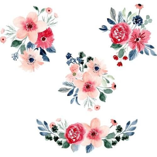 Three Ratels QCF22 Elegant European retro flower forest natural style bouquet home decoration decals