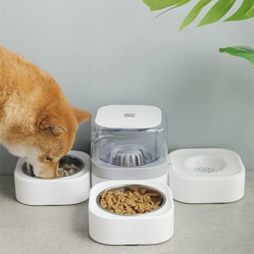 Pet Feeder 1.8L Drinker and Food Bowl Set for Dog Cat Large Capacity Water Drinking Dispenser 304 Stainless Steel Food Bowl