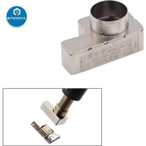 PHONEFIX Nozzles Parts for QUICK 861DW Hot Air Rework Station Heat Gun Nozzls Sleeve for iPhone XS XSMAX Motherboard Deslodering