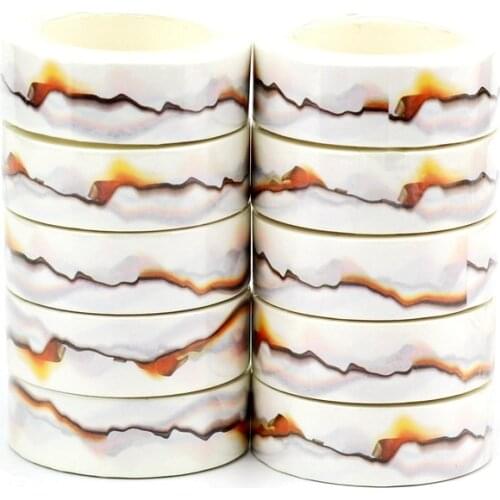 NEW 10pcs/Lot Decorative Flame Style Washi Tapes Japanese Scrapbooking Masking Tape Cute Stationery Bullet Journal Supplies