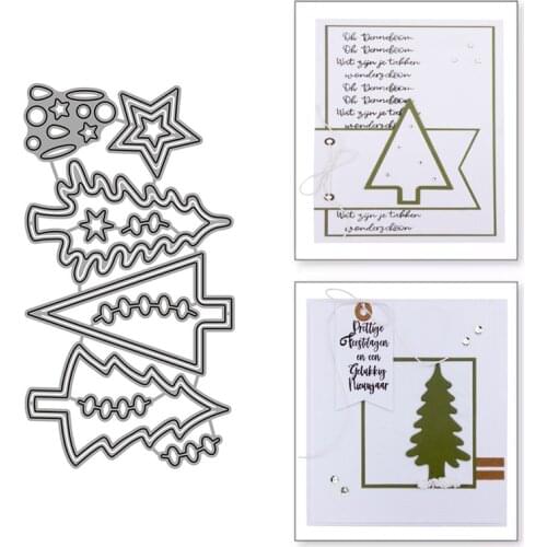 2021 New Metal Cutting Dies Scrapbooking Handmade Tools Mold Cut Stencil Card Make Mould Model Craft Decoration Christmas Tree