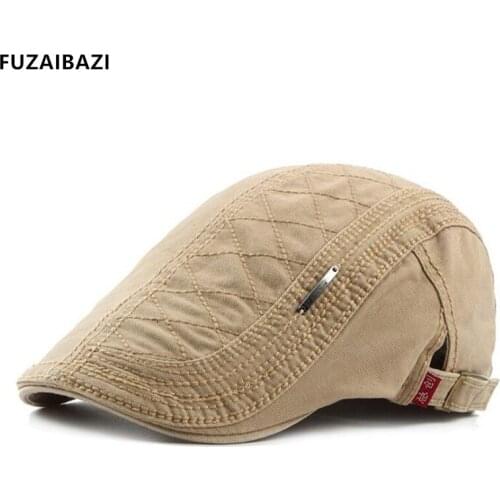 FUZAIBAZI New Unisex Spring Autumn Fashion Cotton Berets Trend Adjustable Size Leisure Tourism Motion Tongue Cap Couple Hat
