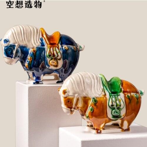 Genuine Three-color Pony Ceramics Collection Trend Kid Doll Christmas Gift Computer Desktop Decoration