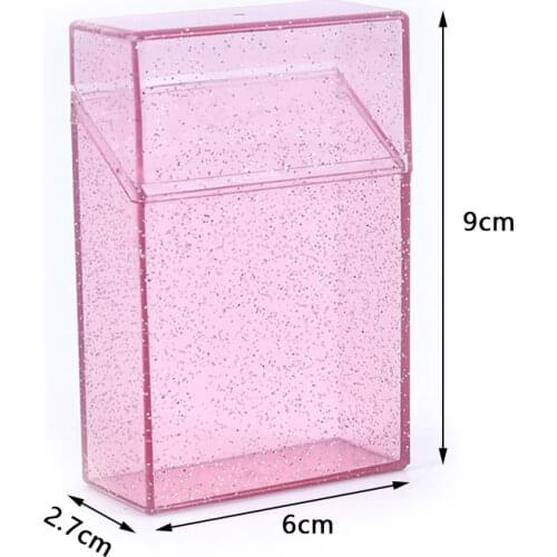 Portable Cigarette Case Sturdy Cigarette Holder Engineering Plastics Shining Clear Cigarette Case Box Halloween Gift for Women