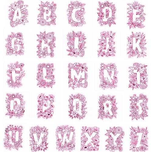 26 Plant Alphabet Clear Silicone Stamps Transparent DIY Card Album Making Template Scrapbooking Crafts Decoration New Stamp 2019