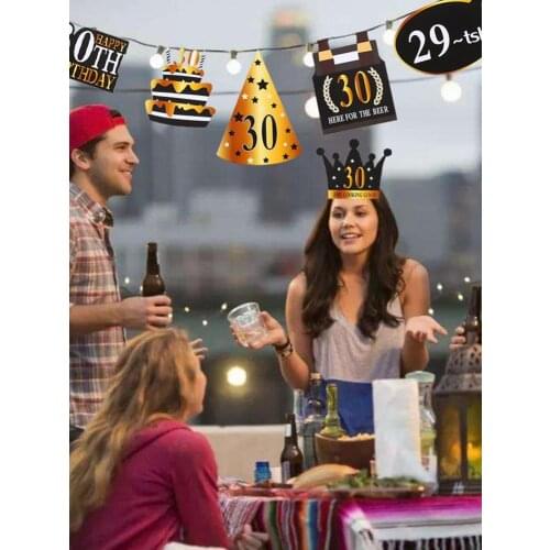 24PCS/Set 20cm Wedding Birthday Party Photo Props 30years 50years 60years Old Makeup Props Paper Beard Birthday Party Photo Prop