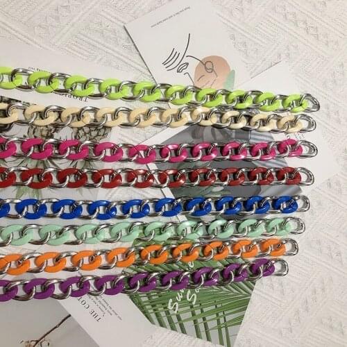 Diy Resin Bag Strap For Women Shoulder Bag Hanger Colored Belt Bag Strap Accessories Detachable Rainbow Handbag Strap Decorative