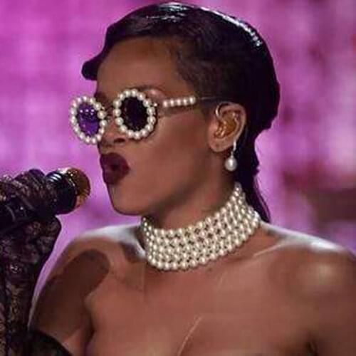 Luxury Red White Pearl Choker Necklace Autumn Fashion Jewelry Display Statement Chokers Necklace for Women Girls Simple Design