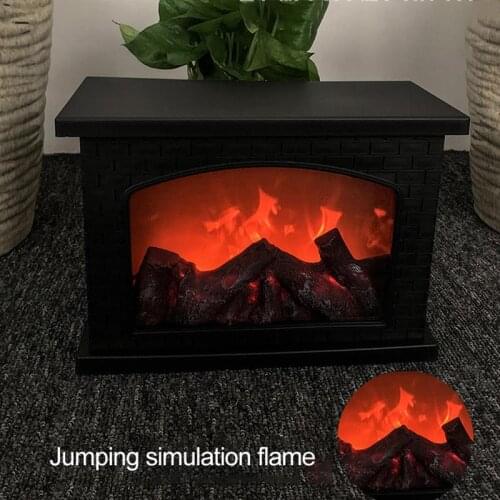 LED Flame Lantern Lamps Simulation Fireplace LED Simulate Flame Effect Lights USB Or Battery Powered Lamps For Living Room Decor