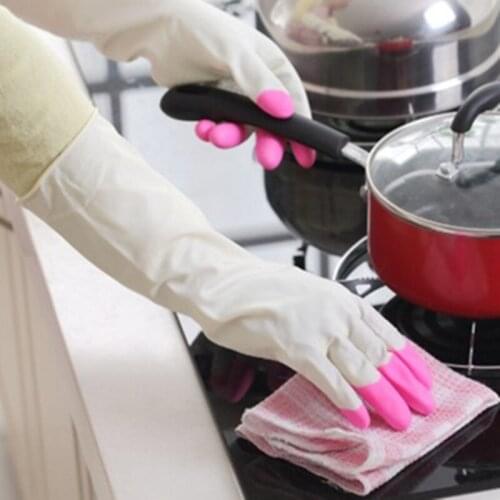 Waterproof Dustproof Rubber Gloves Dish Washing Housework Cleaning Gloves for Window Fruit Vegetable