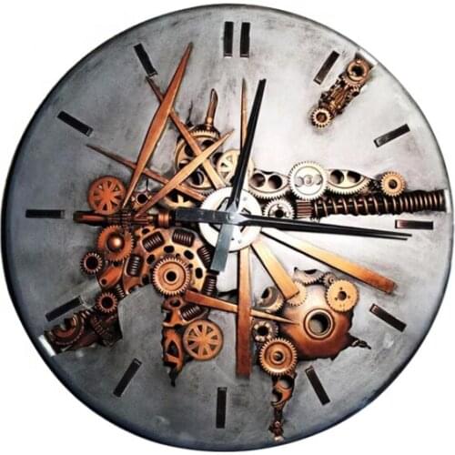 High Quality Iron Oversized Wrought Home Wall Decor Vintage Gear Wall Clocks