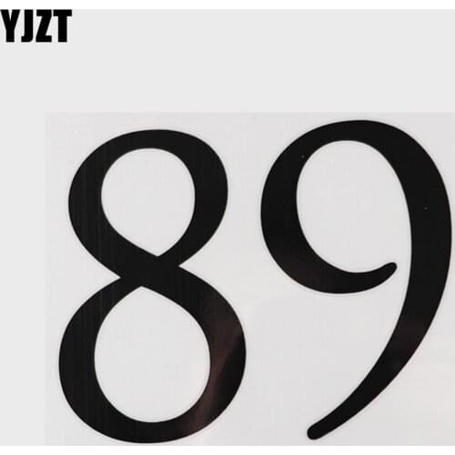 YJZT 13.4CM×10.6CM Fashion Fun Black/Silver Speed 89 Limit Figures Decal Car Stickers Vinyl Windshield 13D-0766