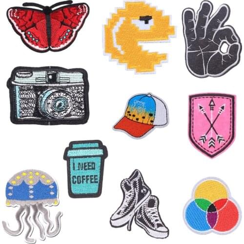 Animal Patches for Clothing Iron on Snack Embroidered Applique Cute Sew on Fabric Shoes Badge DIY Apparel Accessories Decoration
