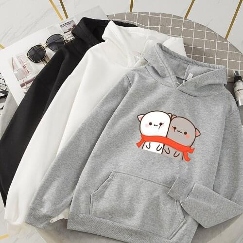 Oversized Hoodie Tops for Women Fashion Cat Graphics Print Hoodies Pocket Womens Sweatshirt Coat Loose Autumn Pullover Clothes