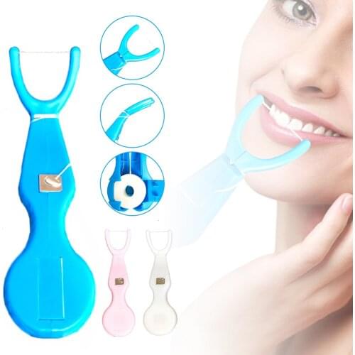 1Set Dental Floss Holder Aid Oral Picks Teeth Care Interdental Durable Teeth Cleaning Breath Fresh Oral Care Tool