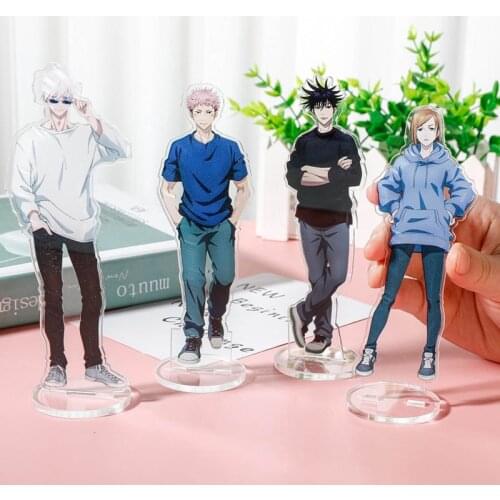 1Pcs Anime Jujutsu Kaisen Acrylic Figurine Satoru Yuji Itadori Figures Plate Holder Stand Model Plate Decor For Gifts