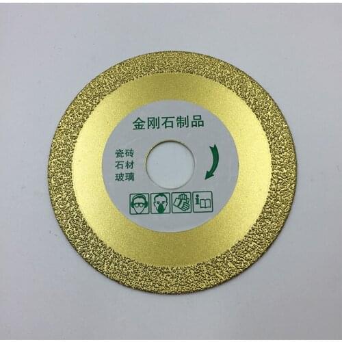 JLI 1pc 4'' 100mm Gold Color Diamond Round Disc Cutting and Grinding Tool Metalworking Saw Blade Wheel for Dremel Rotary Tools