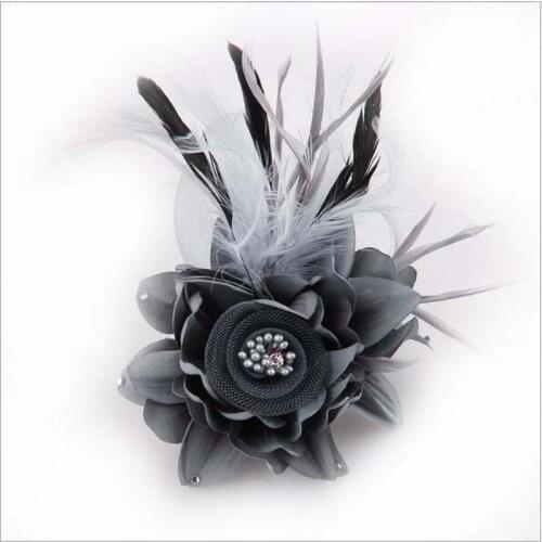 1Pcs Feather Corsage Bridesmaid Sisters hand flowers Artificial Bride Flowers Wedding Decoration Bridal Prom Headdress flower