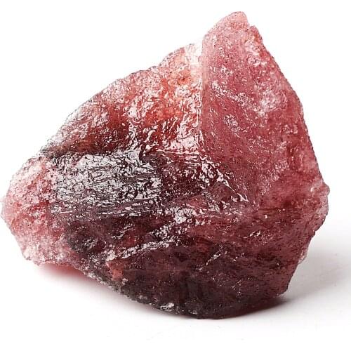 1PC Natural Strawberry Quartz Crystal Rock Rough Stone Mineral Specimen Chakra Reiki Healing Gemstone Home Decor